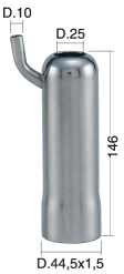 Milking Machine  Milking Systems - Milking Equipment - 4208194 - S/S Shell Fwd 44,5X1,2X146 D.25 - Shells & Weights - Other shells