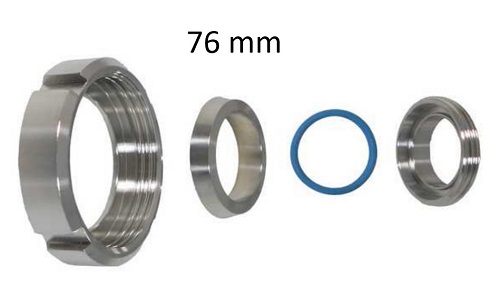 Milking Machine  Milking Systems - Milking Equipment - 9010099 - Couplings SS Weld DIN11851D76 - Milk line - Couplings