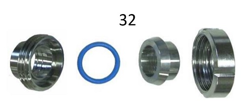 Milking Machine  Milking Systems - Milking Equipment - 9010102 - Expanding Union DIN11851 D32 - Milk line - Milk Receivers HD